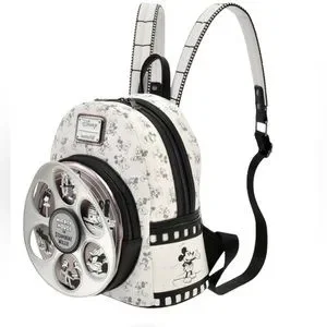 Disney 100 Decades Black and White Backpack Loungefly Mickey Mouse Steamboat Willie Disney100 Decades  main image 4